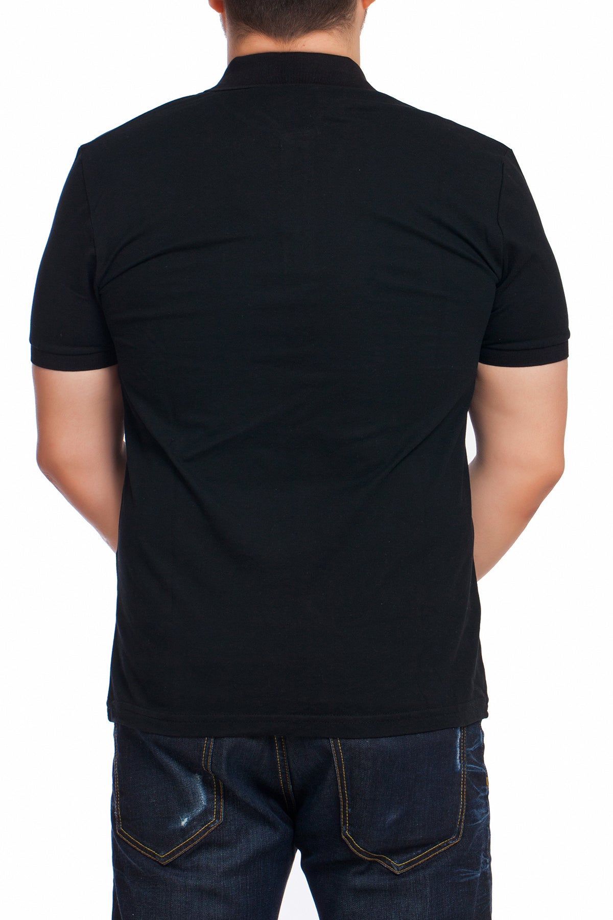Gucci Men's Polo Shirt In Black Slim Fit Size Outlet Collection 2024