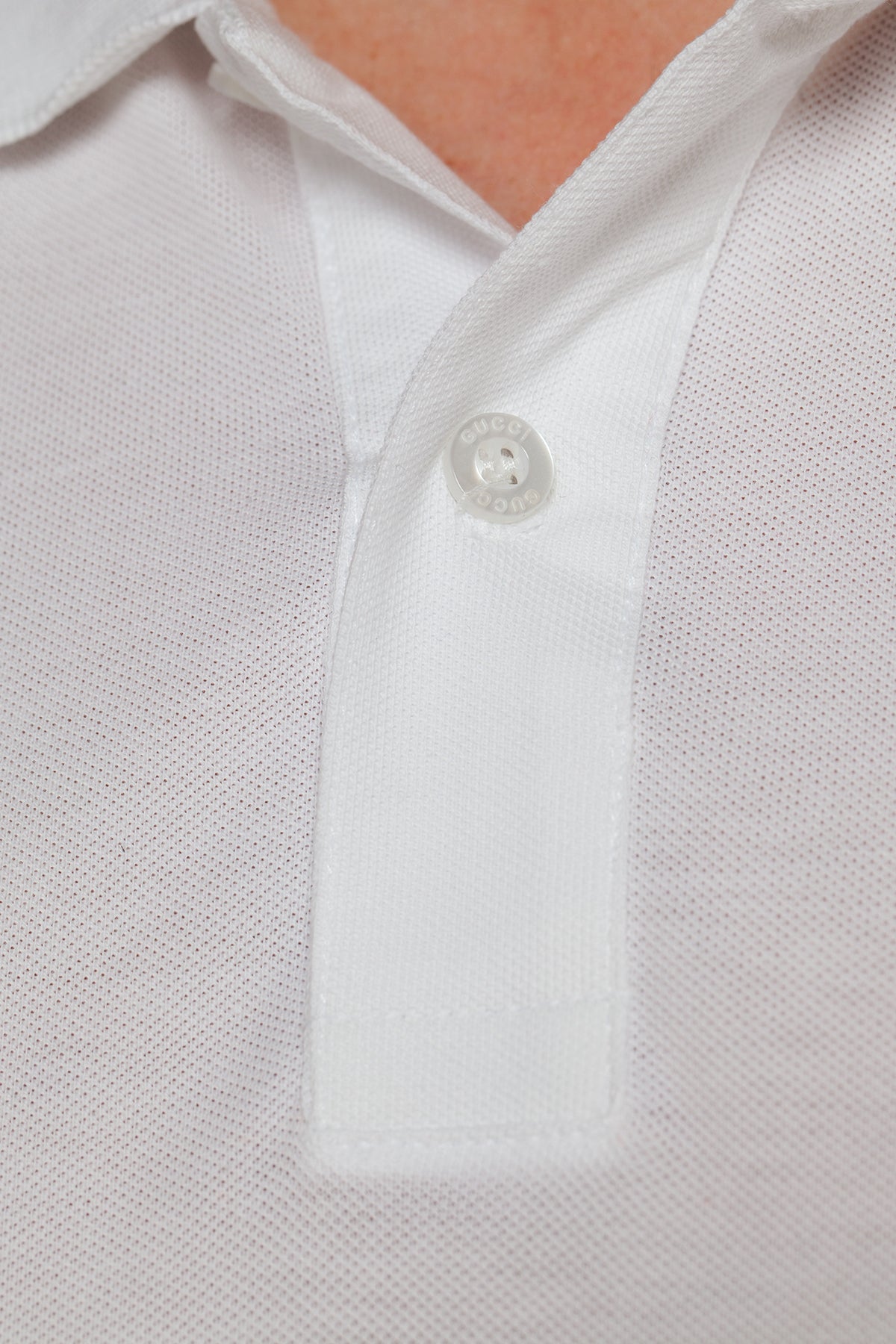 Gucci Men's Polo Shirt In White Slim Fit Size Outlet Collection 2023
