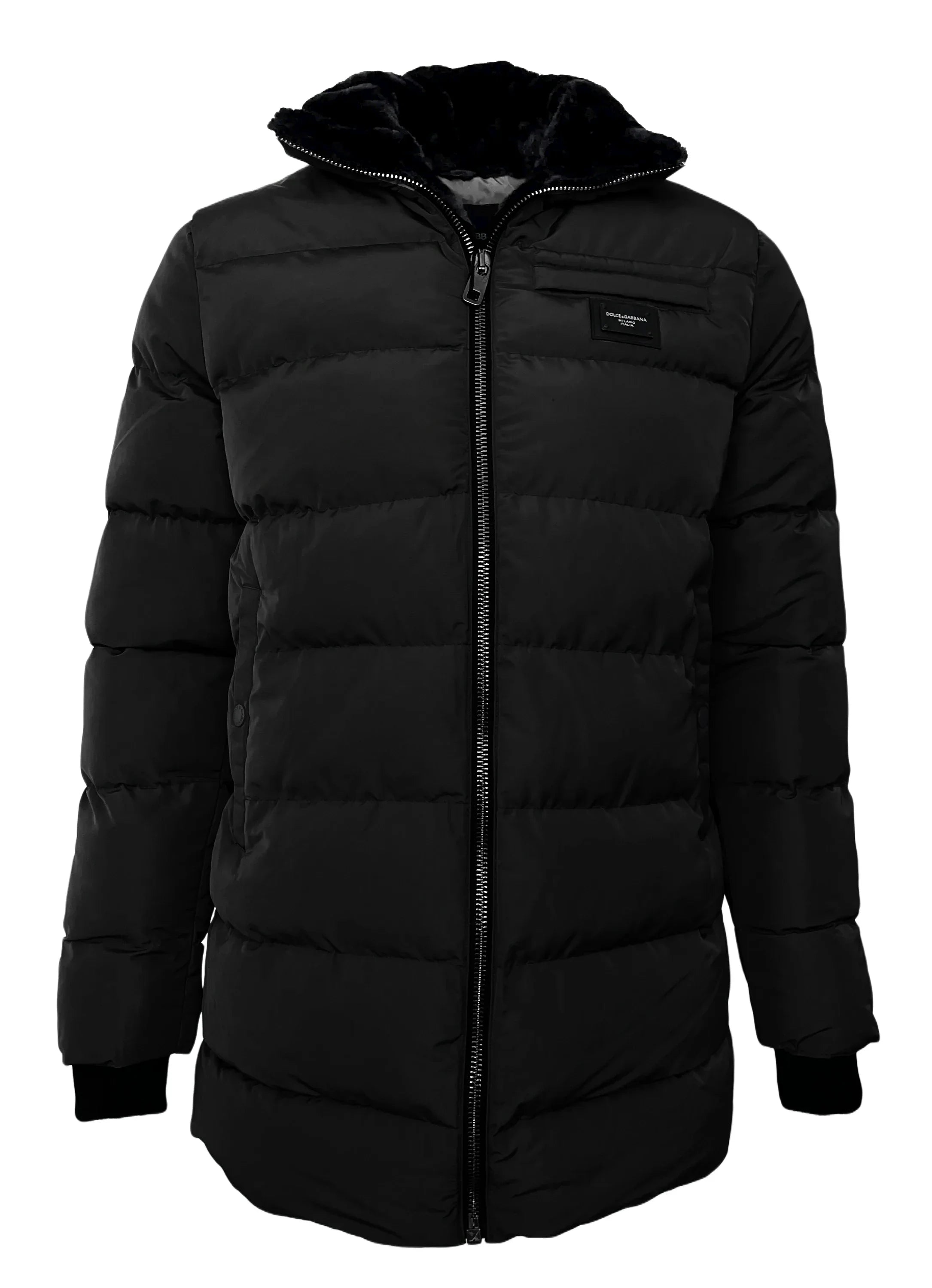 Dolce & Gabbana Men's Long Puffer Jackets In Black