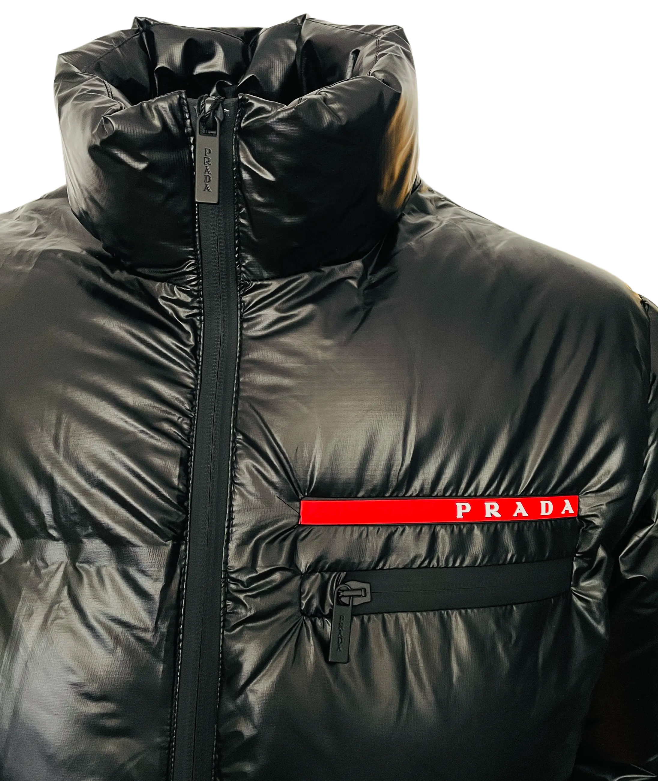 Prada Puffer Jacket In Black