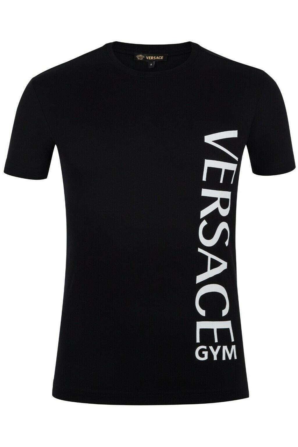 Versace Men T-Shirt Color Black Material Cotton - Giltenergy