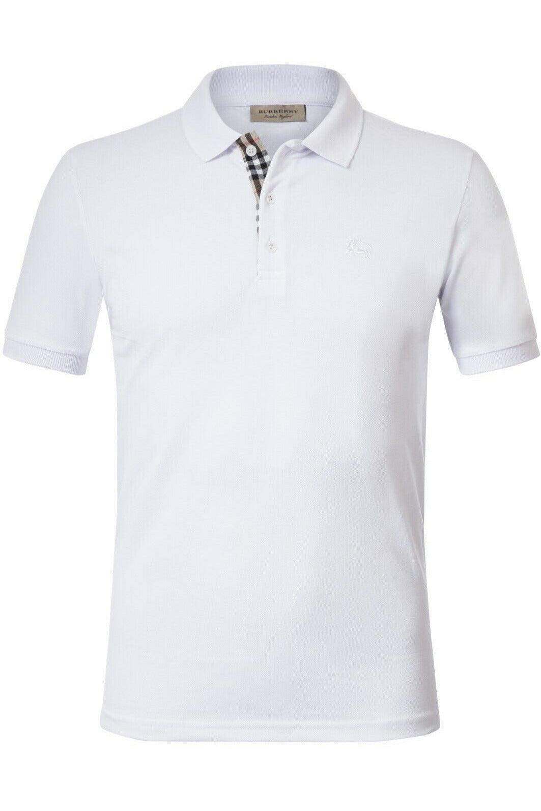 Burberry Polo Shirt In White - Giltenergy