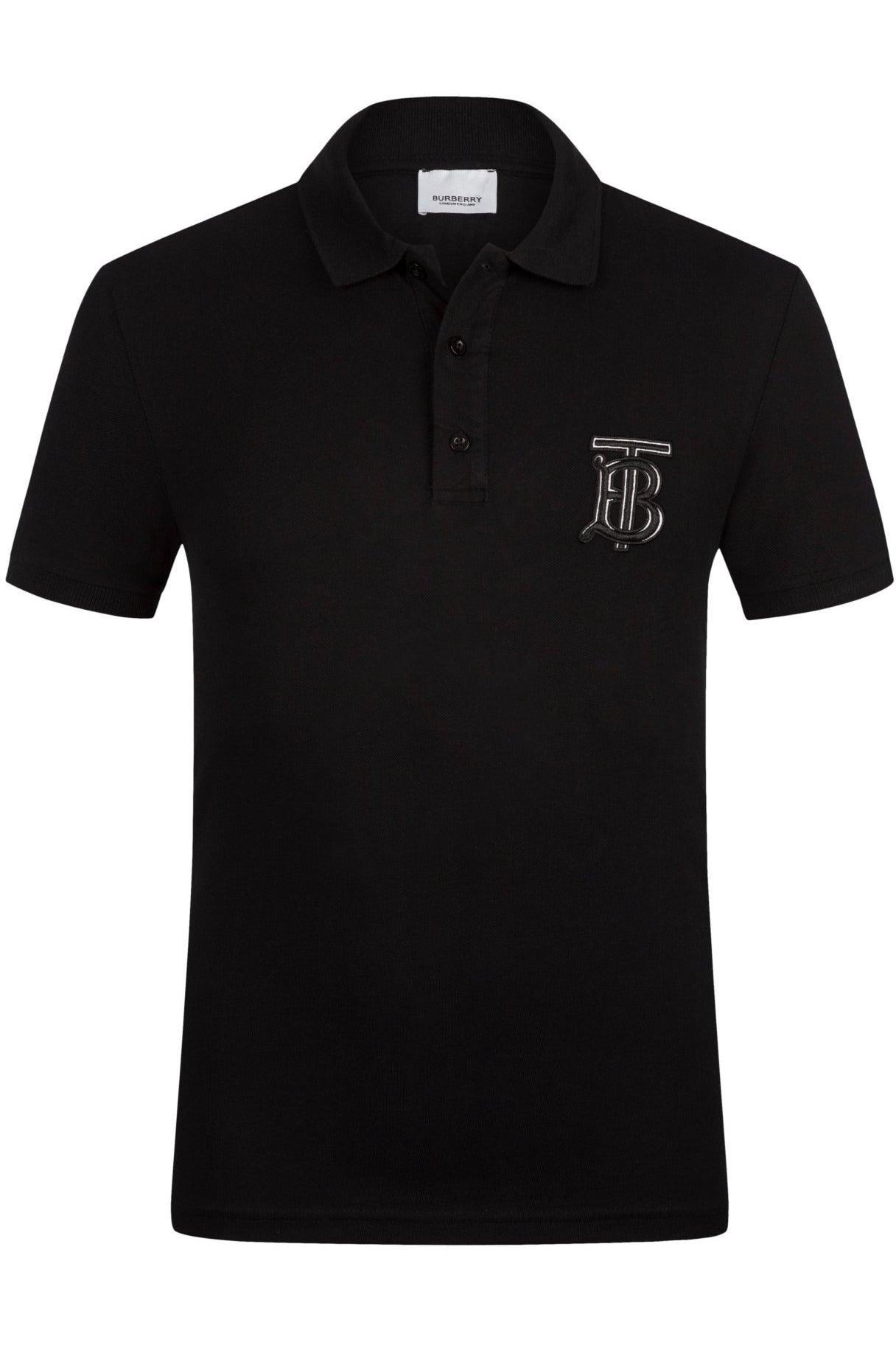 Burberry polo shirt black online