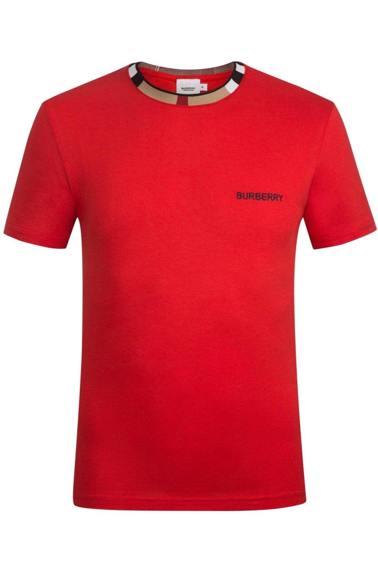 Burberry t shirt mens red on sale