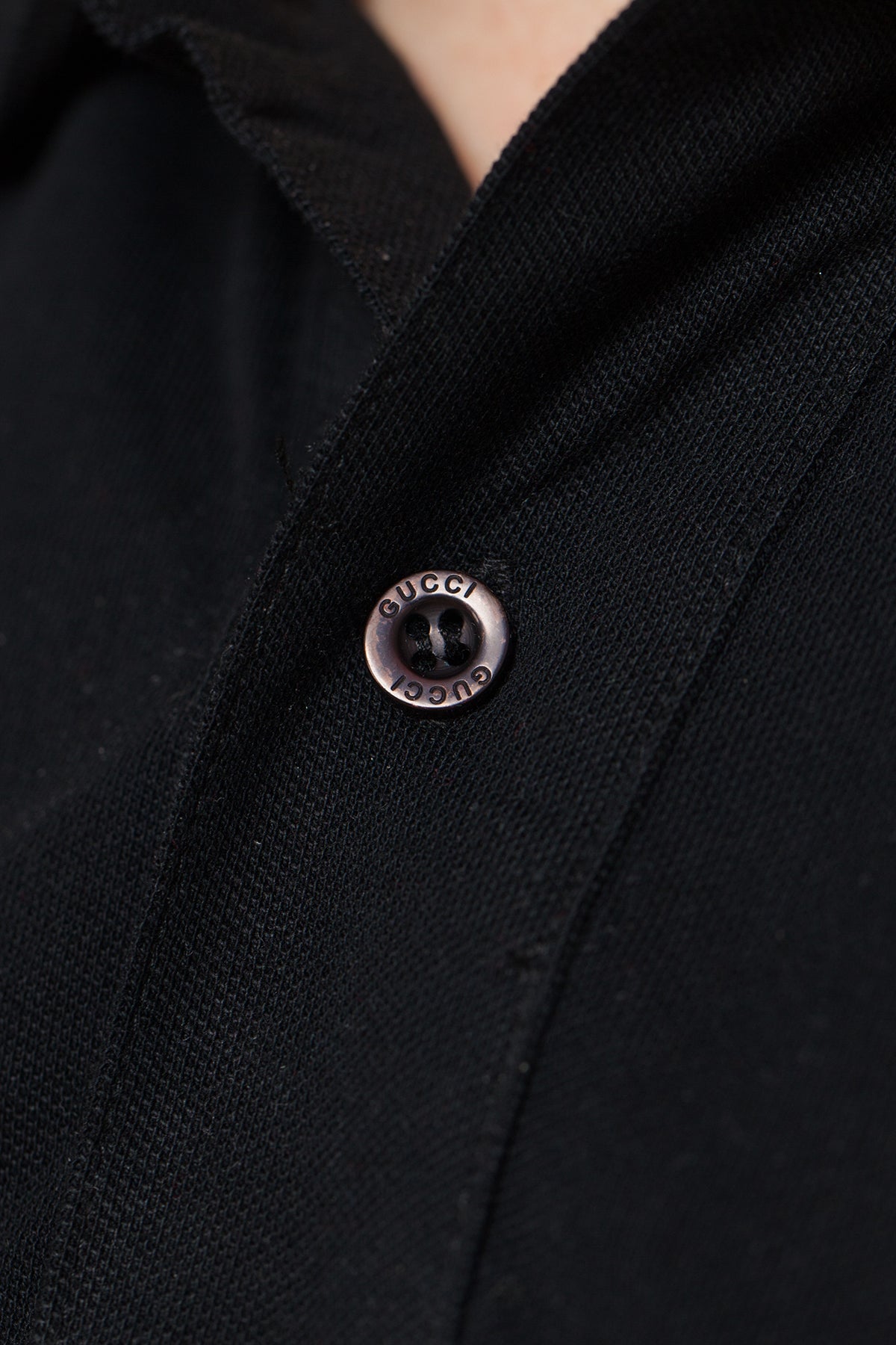 Gucci Men's Polo Shirt In Navy Slim Fit Size Outlet Collection 2023