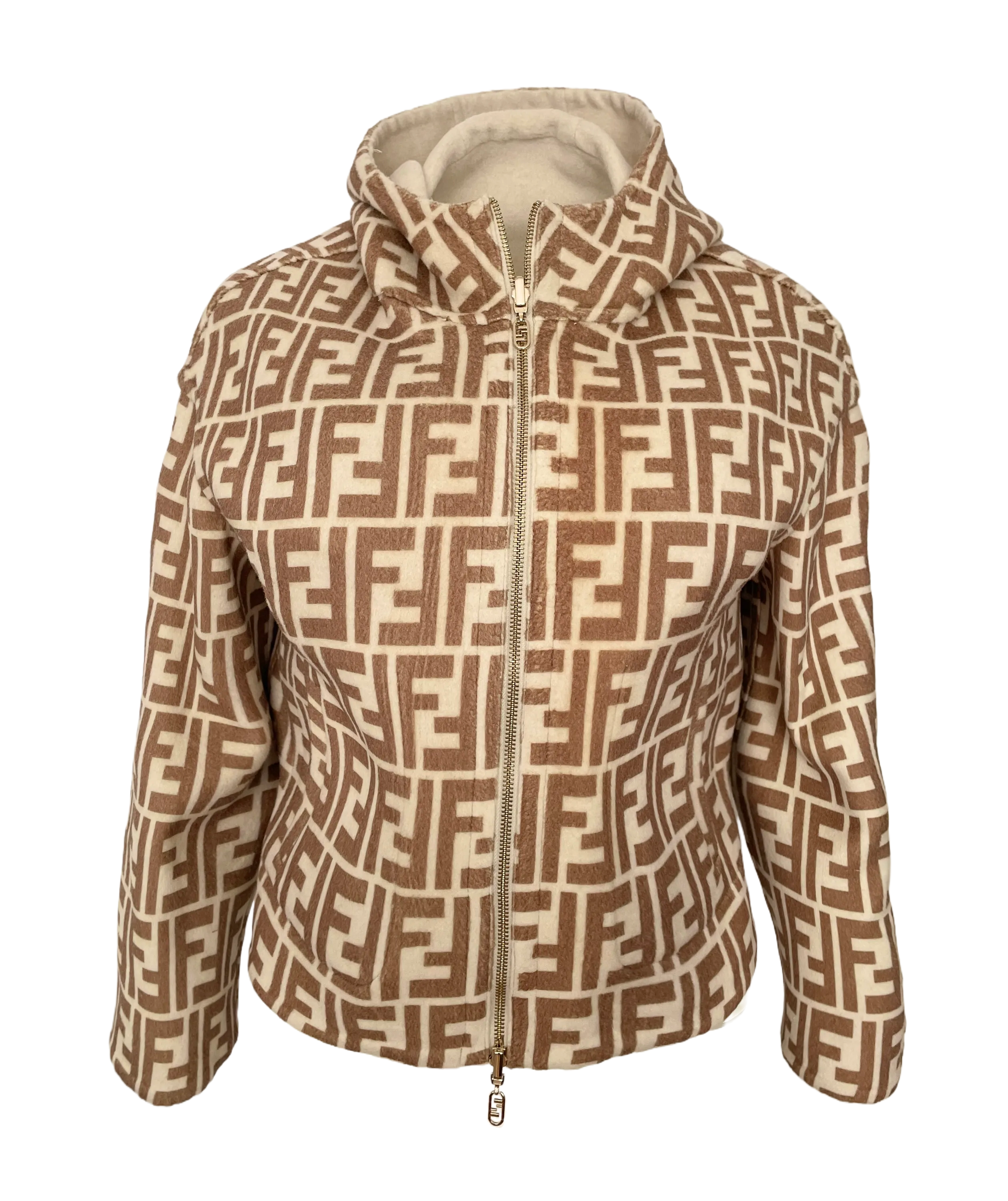 Fendi Double Sided Fleece Wool Jacket