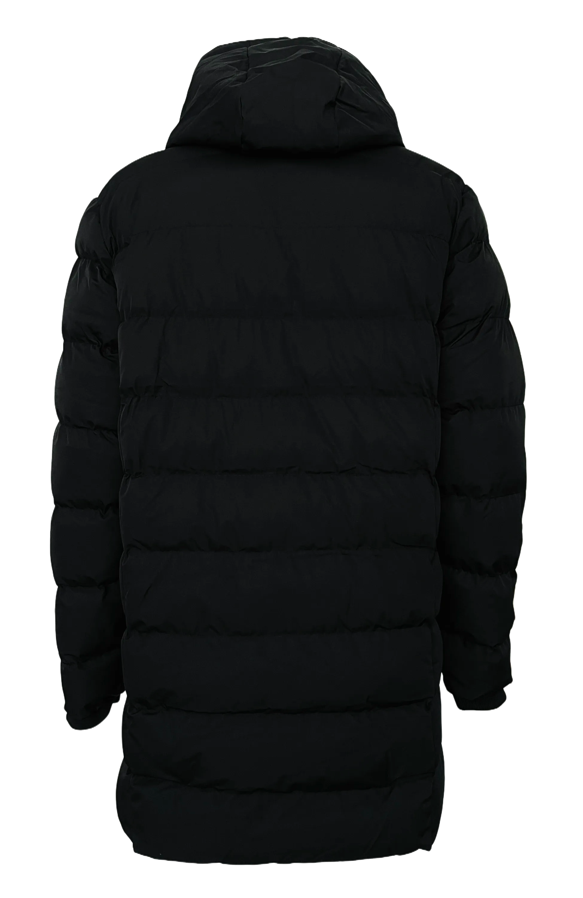 Hugo Boss Long Puffer Jacket In Black