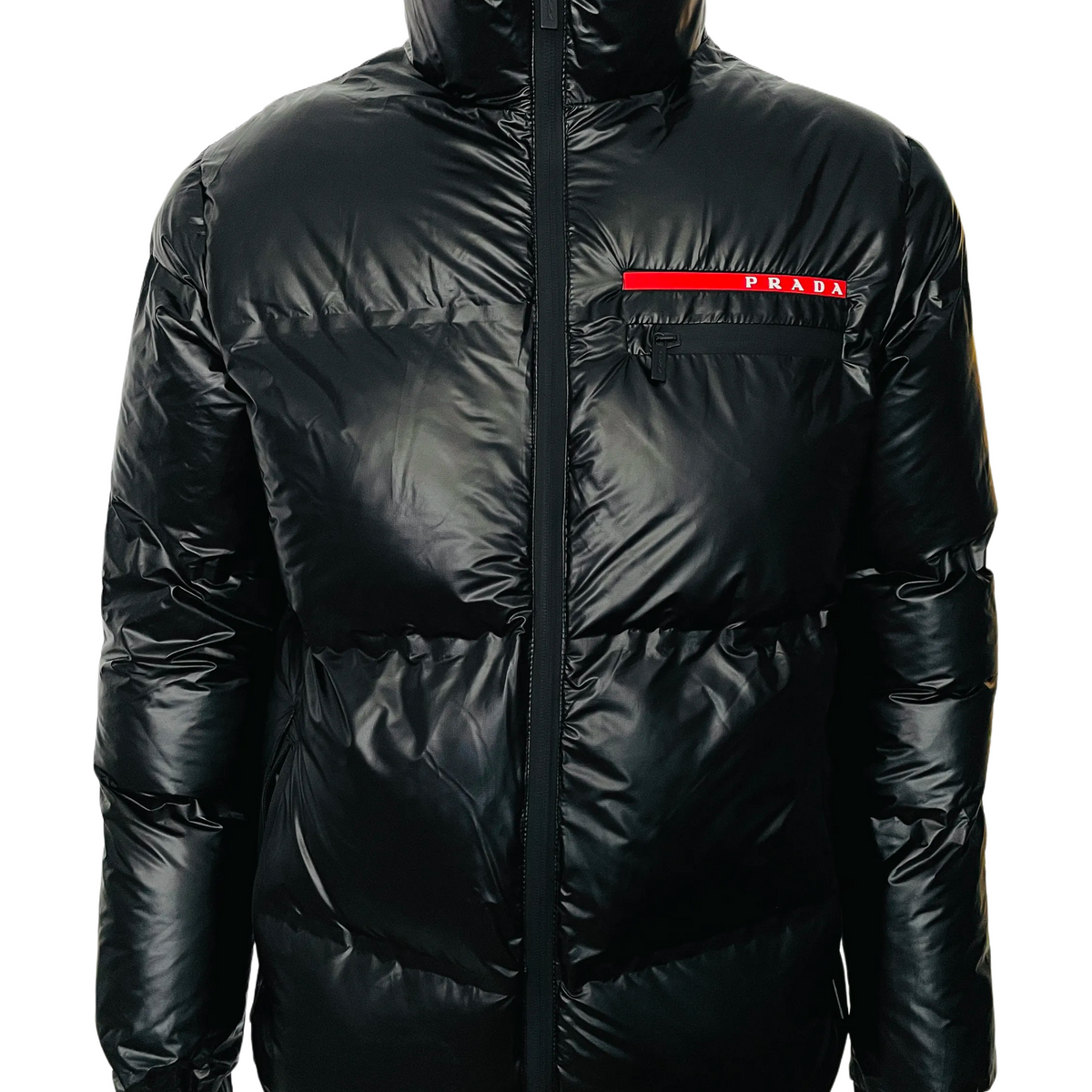 ジャケット PRADA Black Polyurethane Blend Padded Jacket Prada - Re-nylon Blouson Padded Jacket | HBX - Globally