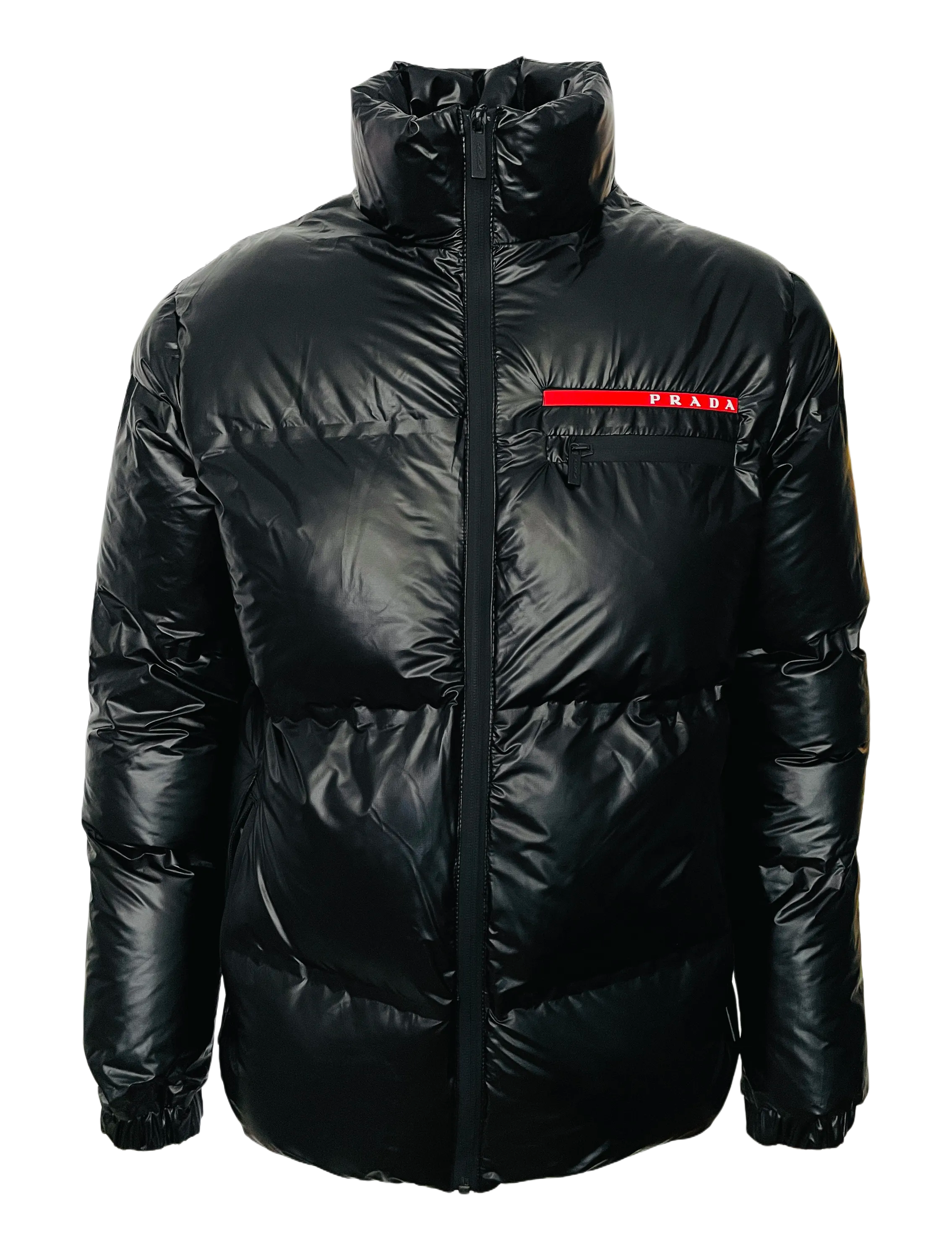 Prada Puffer Jacket In Black