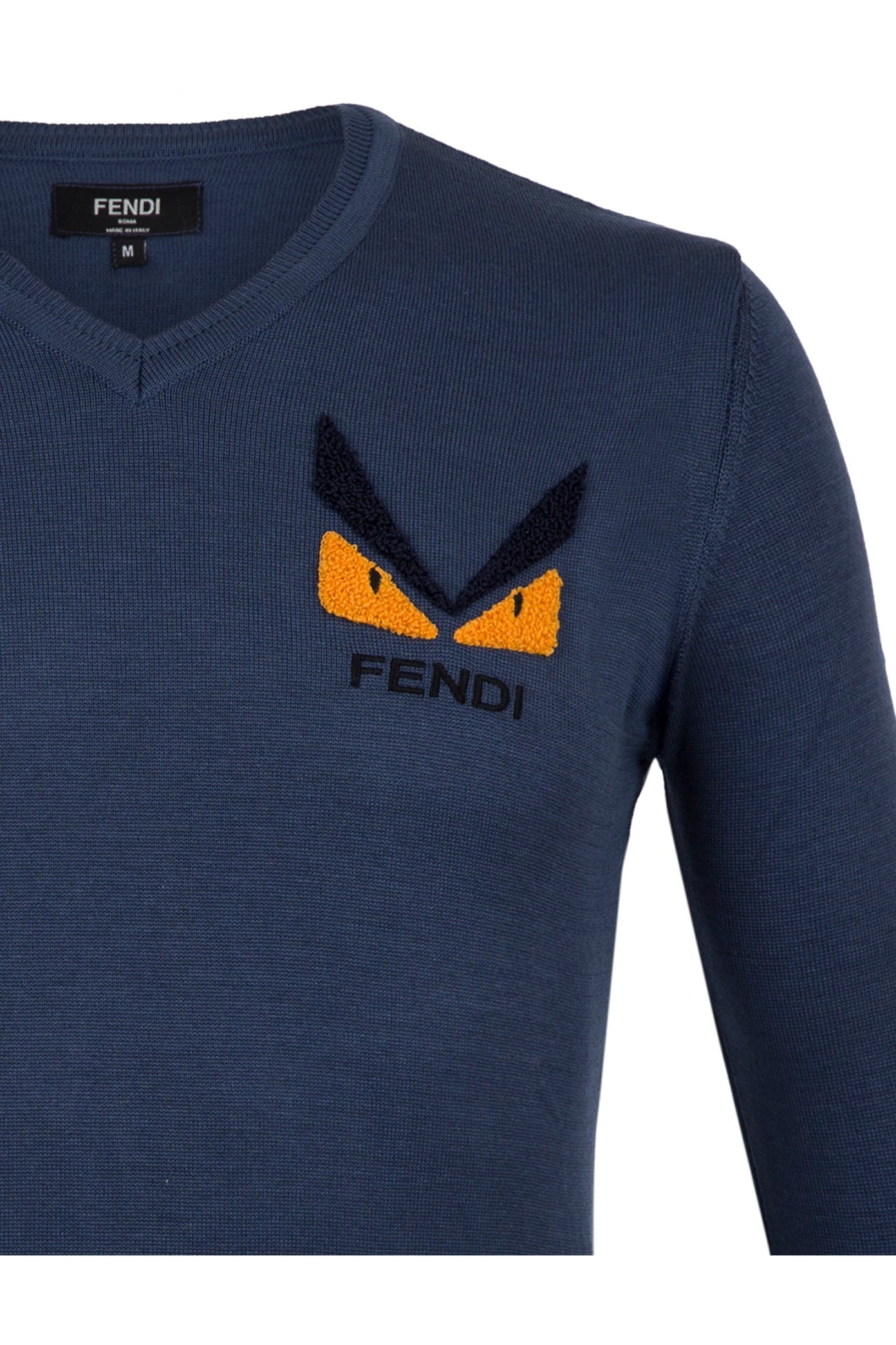 Fendi Blue Men Jumper Sweater Cardigan Material Cotton
