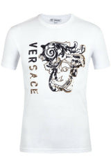 Versace T-Shirt Color White Material Cotton