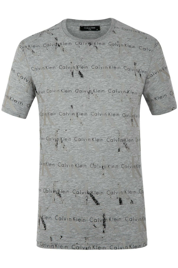 Calvin Klein Grey Men's T-Shirt 100% Cotton