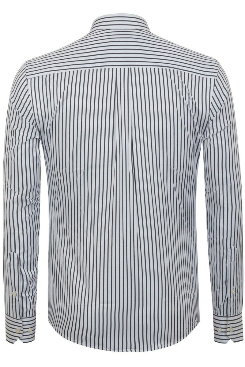 Burberry Men Casual Stripe Shirt Color Gray