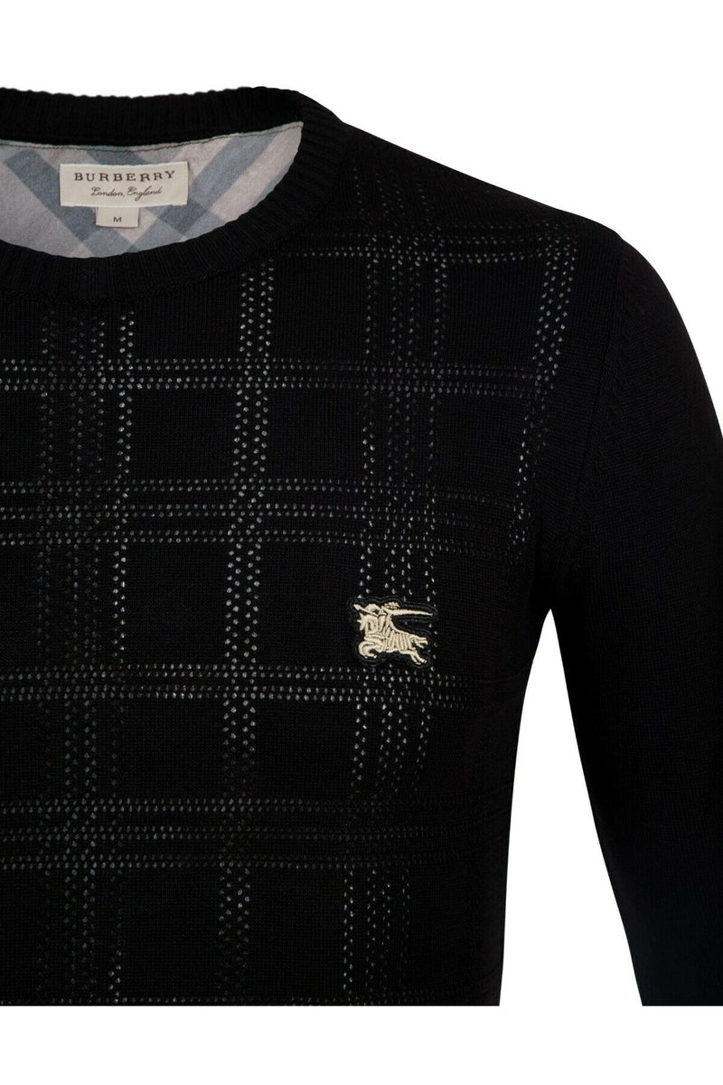 Burberry Black  Jumper Pullover Sweater Slim Fit Size !