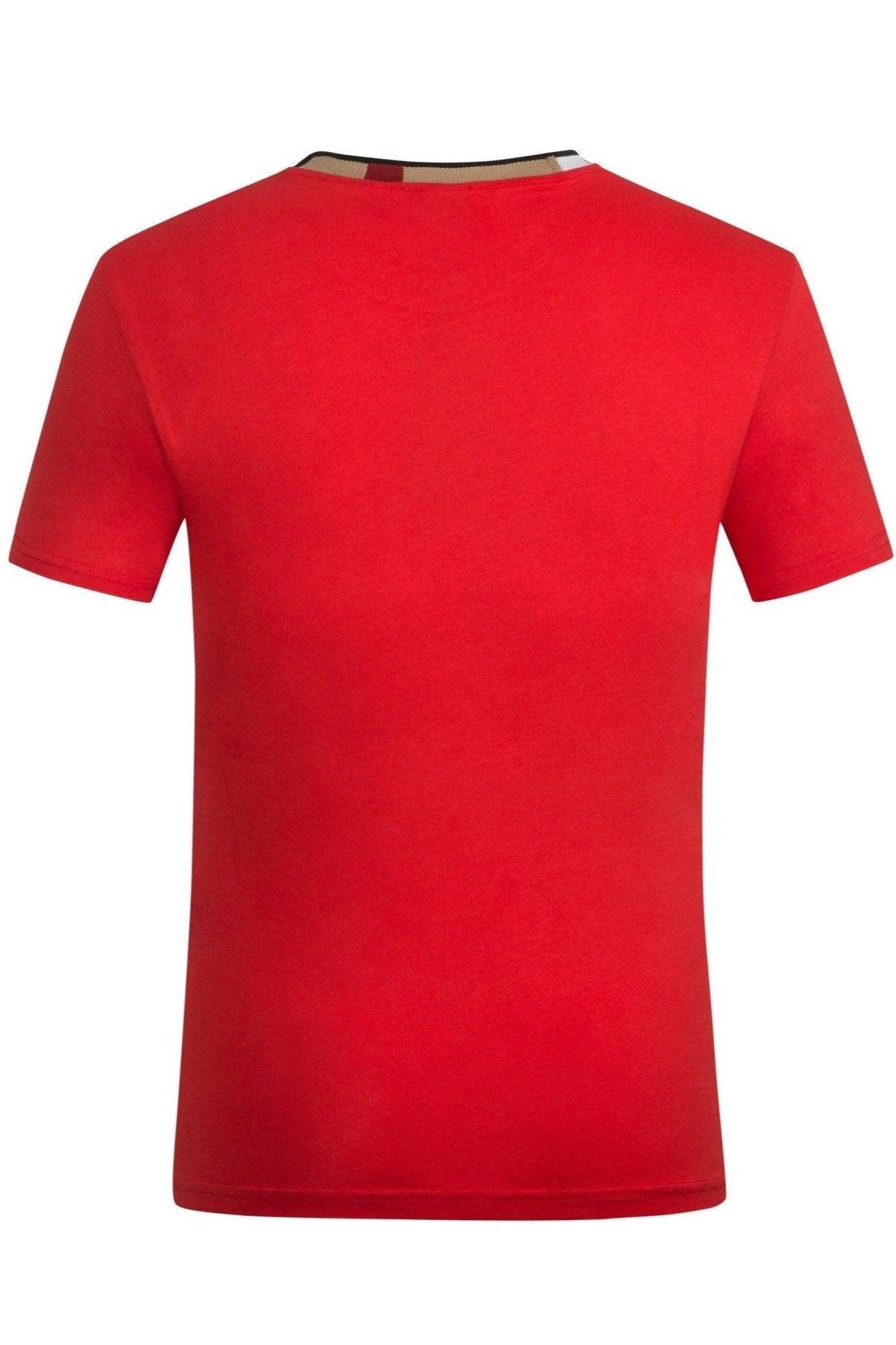 Tシャツ・カットソー BURBERRY BROWN AND RED TOP Burberry Brit Men's Red Modern Fit Polo Shirt Tee Sz XX TTG